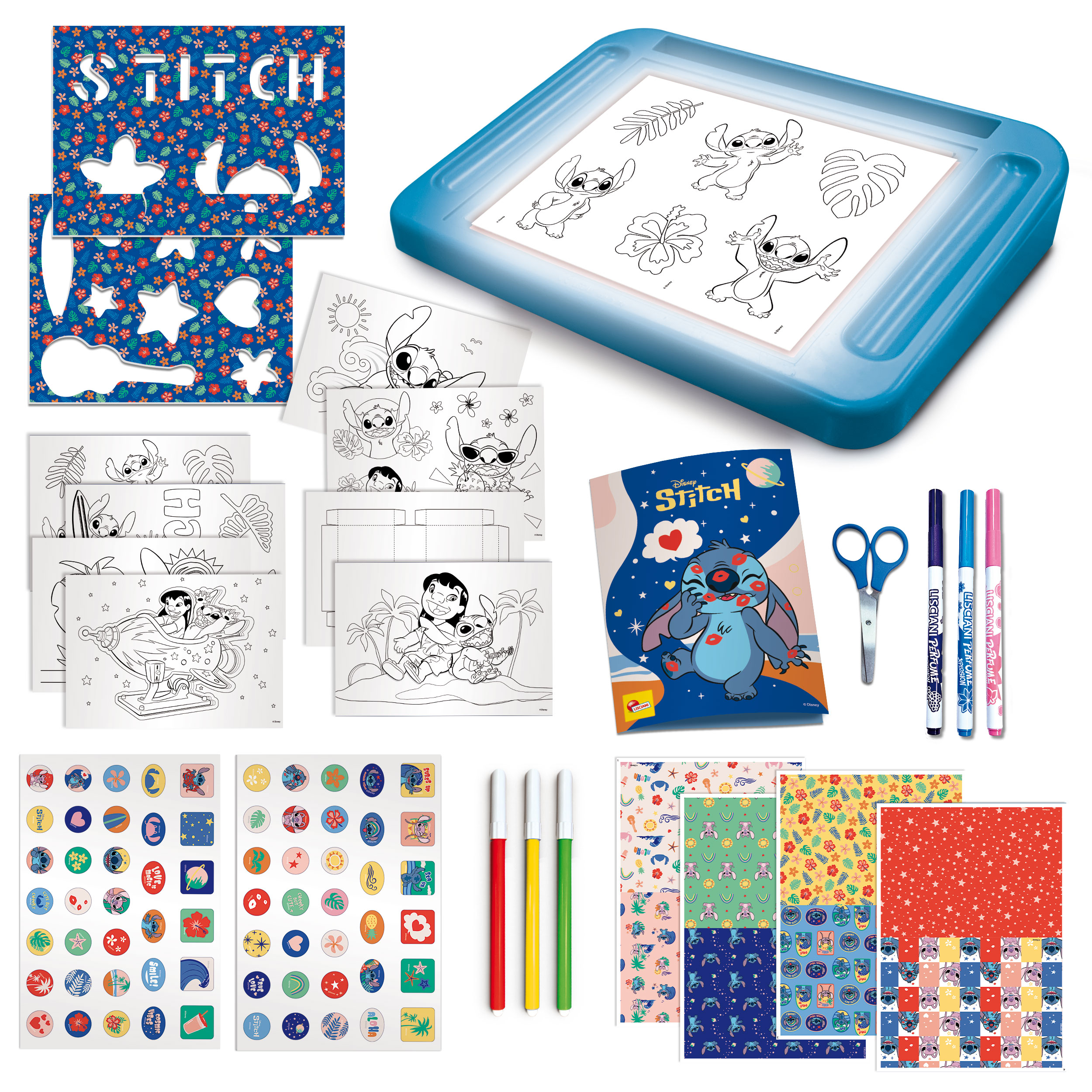 Jeu d'artiste tableau a dessiner lumineux stitch+ accessoires +5ans - Image 4
