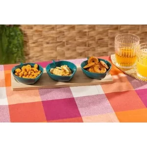 Service apéritif-4pcs-yuca 3 coupelles+ plateau en bambou