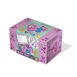 COFFRET A BIJOUX-STITCH+ACCESSOIRES ROSE+7ANS