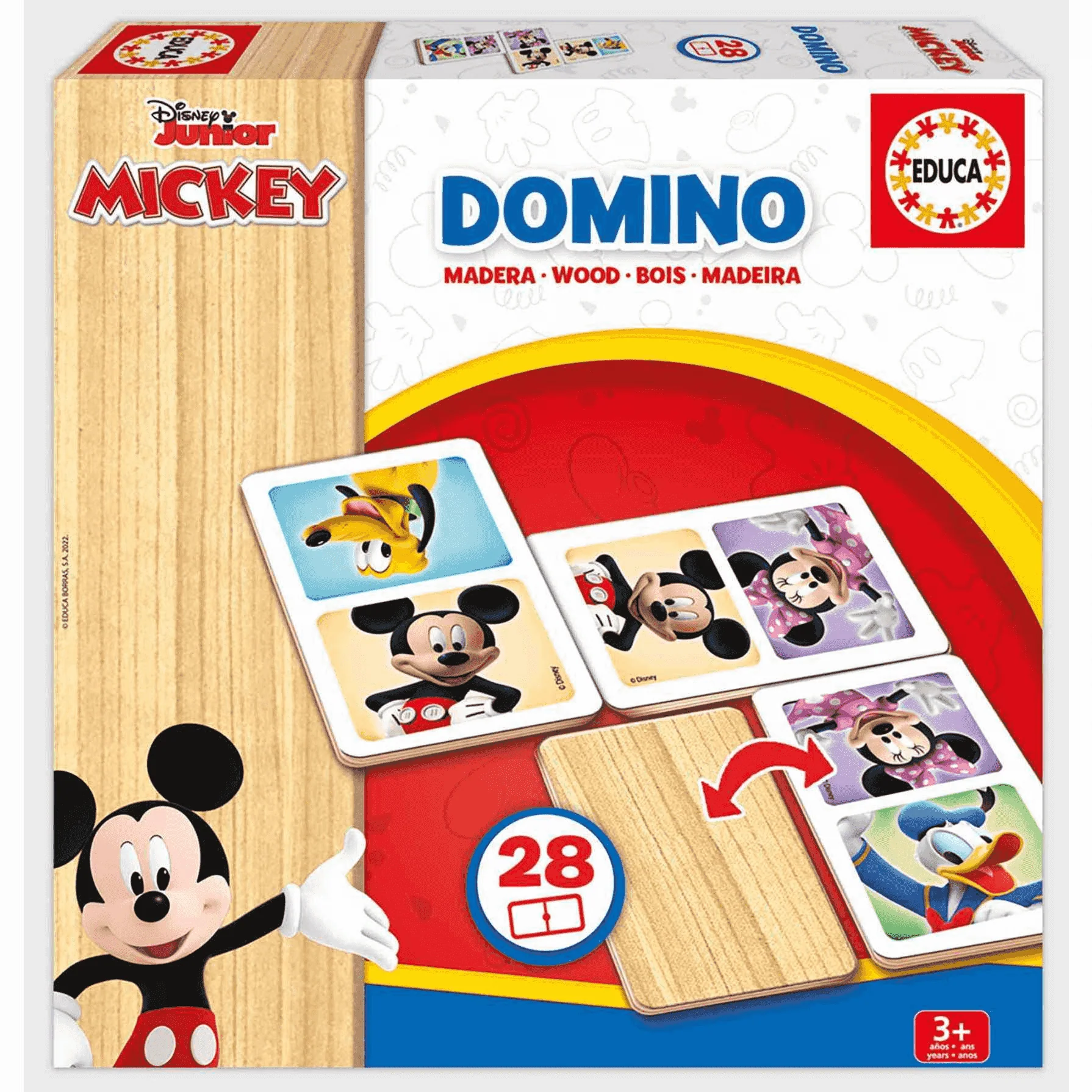 Jeu de domino mickey-28pcs+3ans