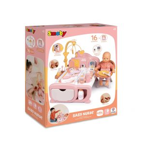 SMOBY-BABY NURSE-3EN1-16ACCESSOIRES+1 LIVRE EDUCATIF+3ANS