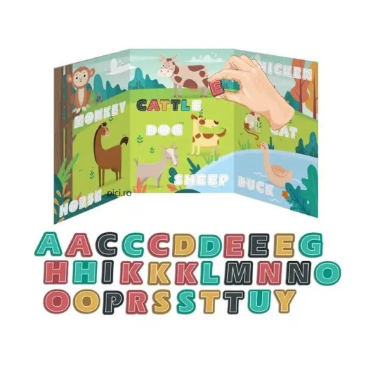 Puzzle magnetique-32pcs-reconnaissance de vocabulaire animal +3ans - Image 5