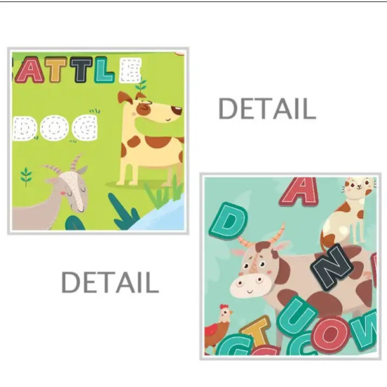 Puzzle magnetique-32pcs-reconnaissance de vocabulaire animal +3ans - Image 4