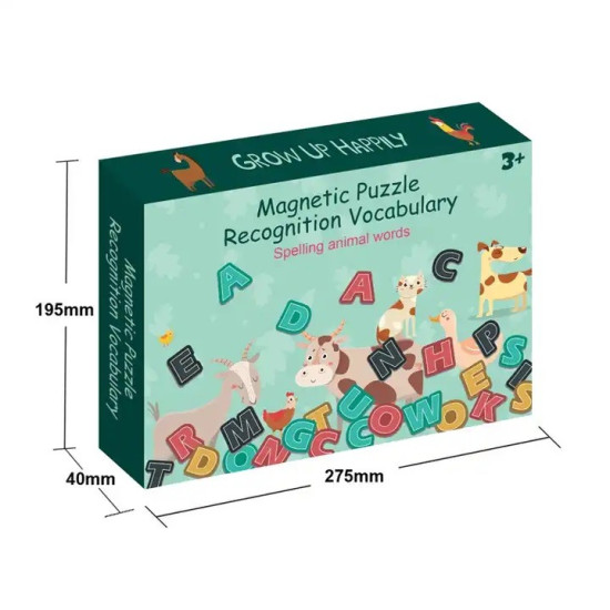 Puzzle magnetique-32pcs-reconnaissance de vocabulaire animal +3ans - Image 3