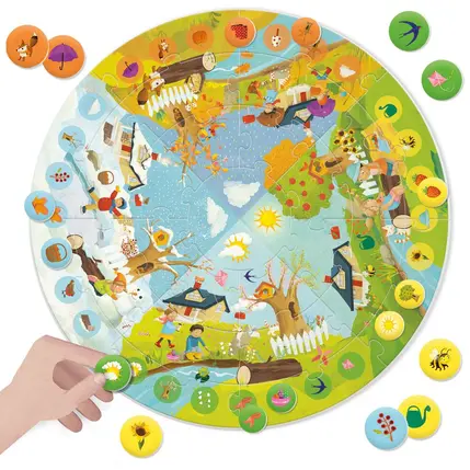 JEU EDUCATIF -25PCS-ROND 45X45CM-LES SAISONS+3ANS - Image 2