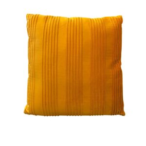 Coussin decoratif-45x45cm-dehoussable motif rayures-jaune