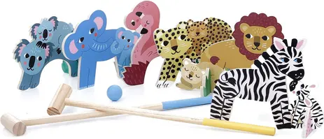 JEU DE CROQUET PETIT SAFARI EN BOIS+3ANS - Image 4