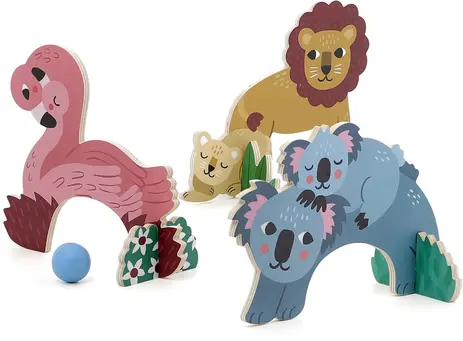 JEU DE CROQUET PETIT SAFARI EN BOIS+3ANS - Image 3