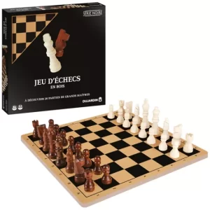 Jeu d'échecs en bois série-noire 20 parties +7ans