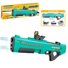 Pistolet a eau electrique-55cm-680ml/portée-10m 3 fonctions couleur ASST