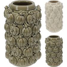 Vase en céramique deco fruits 2 couleurs/ASST