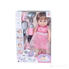 Poupée +accessoires coiffure 14'' musicale 2 couleurs ASST