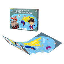 Puzzle magnetique-31pcs-explore the world+3ans