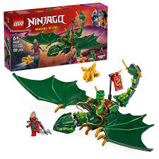 Lego le dragon vert de la foret de lloyd-128pcs-ninja go+6ans