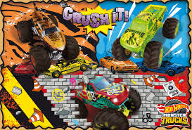 PUZZLE-2X60PCS-HOT WHEELS TRUCKS +4ANS - Image 2