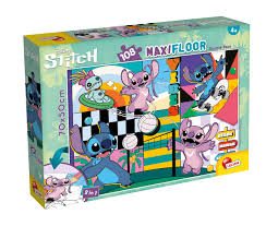 PUZZLE 108PCS STITCH-2EN1-70X50CM+4ANS