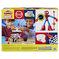 Play-doh Marvel Spiderman Launch slice battle -4pot+4ans