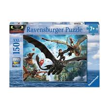 Puzzle -150pcs-xxl dragons et héros +7ans