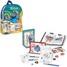 Sac a dos stitch+ accessoires a colorier+5ans