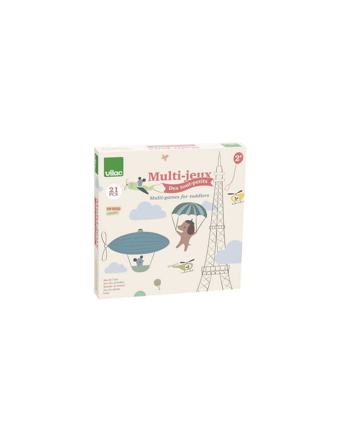 JEU DE L'OIE MULTI-JEUX DES TOUT-PETITS-21PCS+2ANS