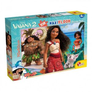 Puzzle-108pcs-vaiana 2-70x50cm-2en1+4ans