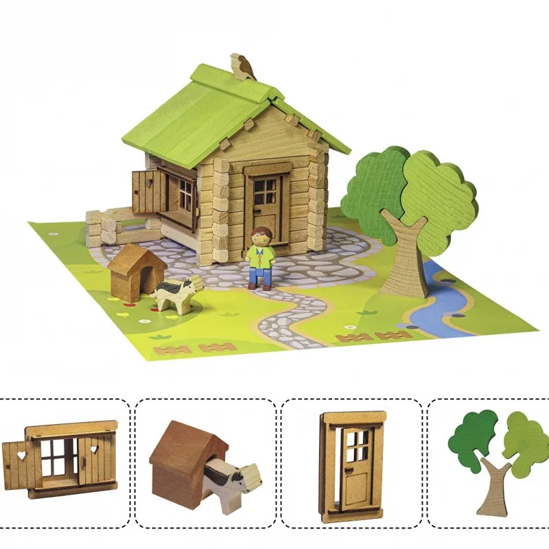 MAISONNETTE EN BOIS-85PCS+5ANS - Image 2