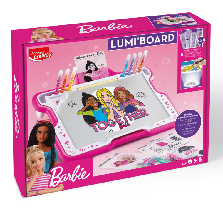 Jeu de création machine a dessiner lumineuse Barbie -5-8ans