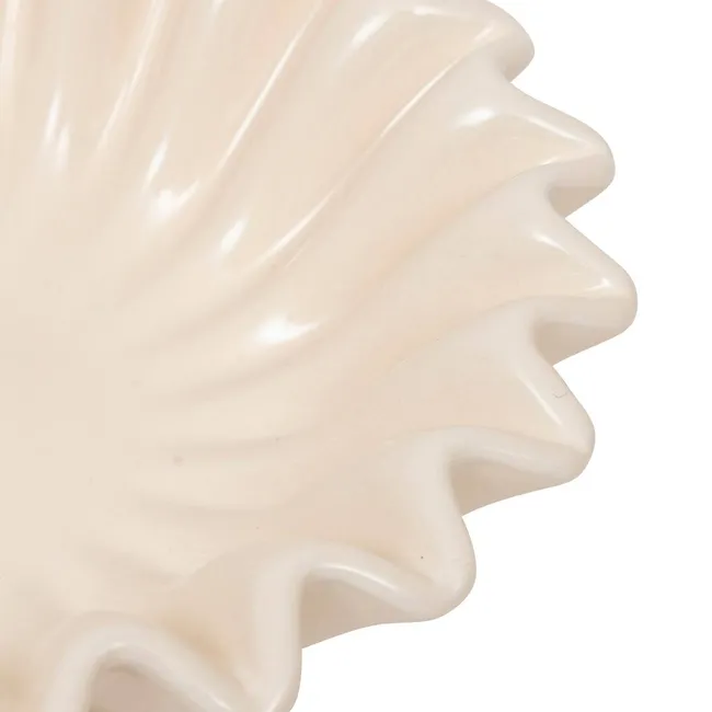 Vide poche en céramique rond-18cm-forme coquillage-beige ASST – Image 3