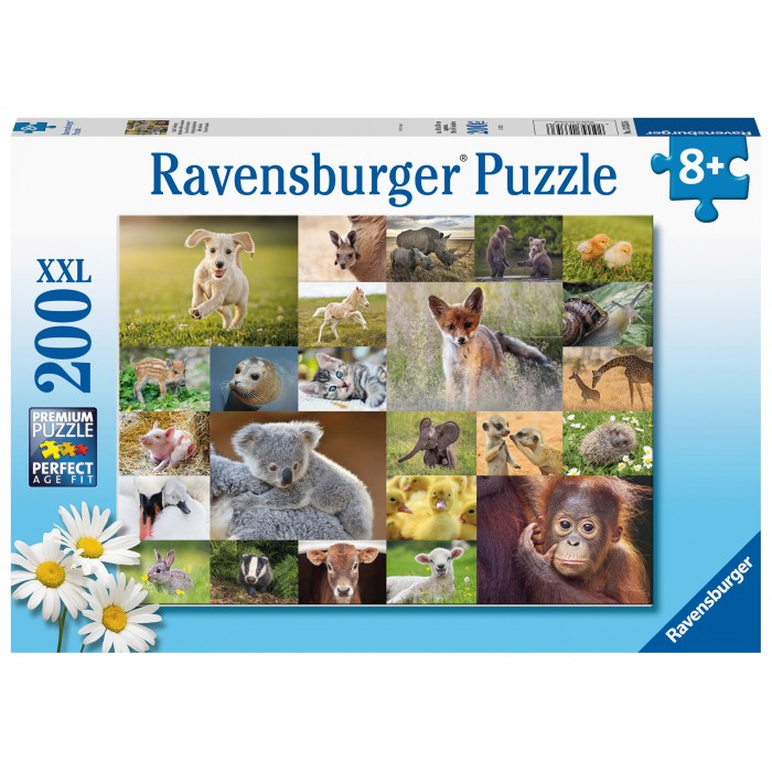 Puzzle xxl 200pcs-adorables bébés animaux +8ans