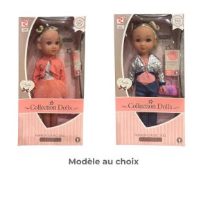 Poupée + accessoires fashion 14'' sonore 2couleur ASST