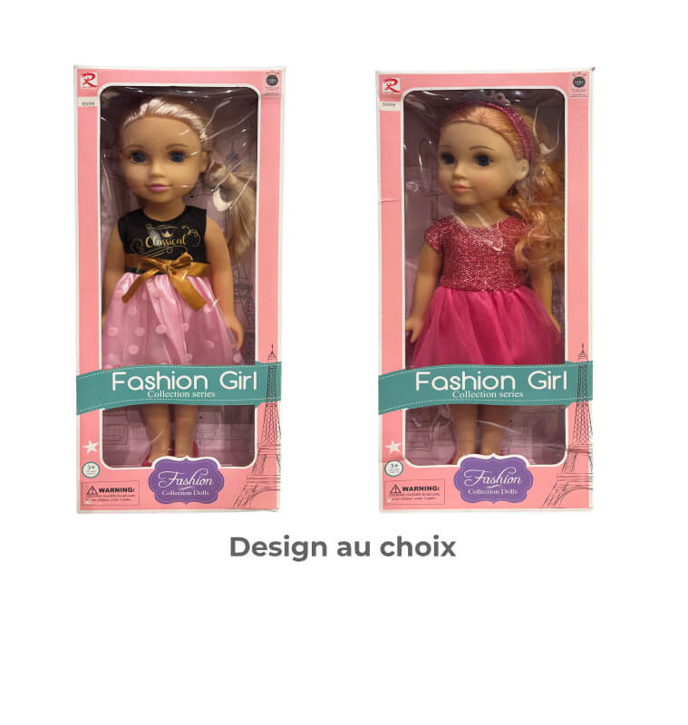Poupée 18'' fashion girl 2 styles ASST