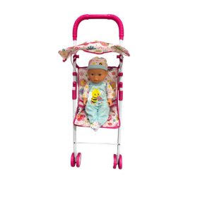 Poupon +poussette12'' vêtements et couleurs ASST