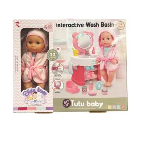 Poupon + accessoires douche tutu love 14'' électrique-rose-multi