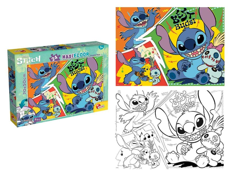 PUZZLE 24PCS-2EN1-STITCH-70X50CM+3ANS - Image 2