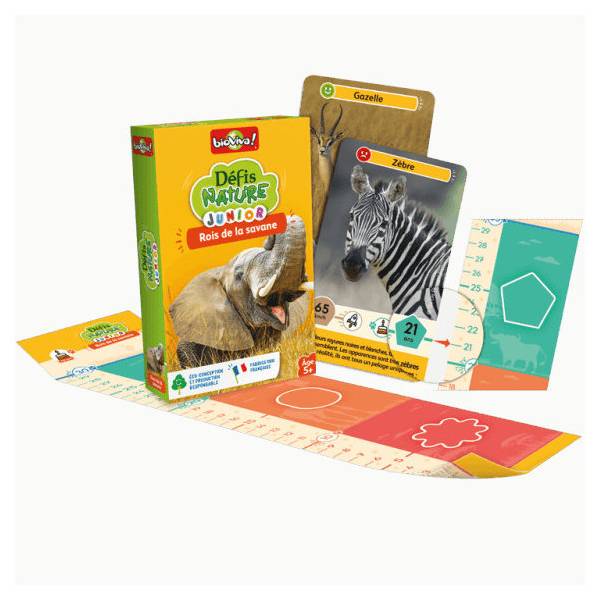 Jeu defis nature junior rois de la savane 34 cartes +5ans - Image 4