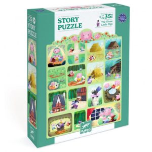 PUZZLE LES TROIS PETITS COCHONS-35PCS STORY+3ANS