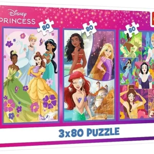 Puzzle-3x80pcs-disney princesse Friends +5ans