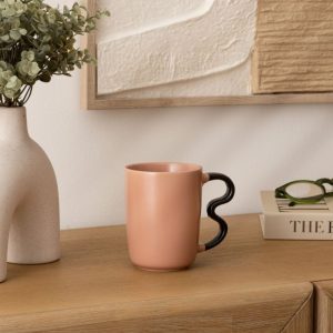 Mug en ceramique-35cl-anse torsade 2 tons ASST