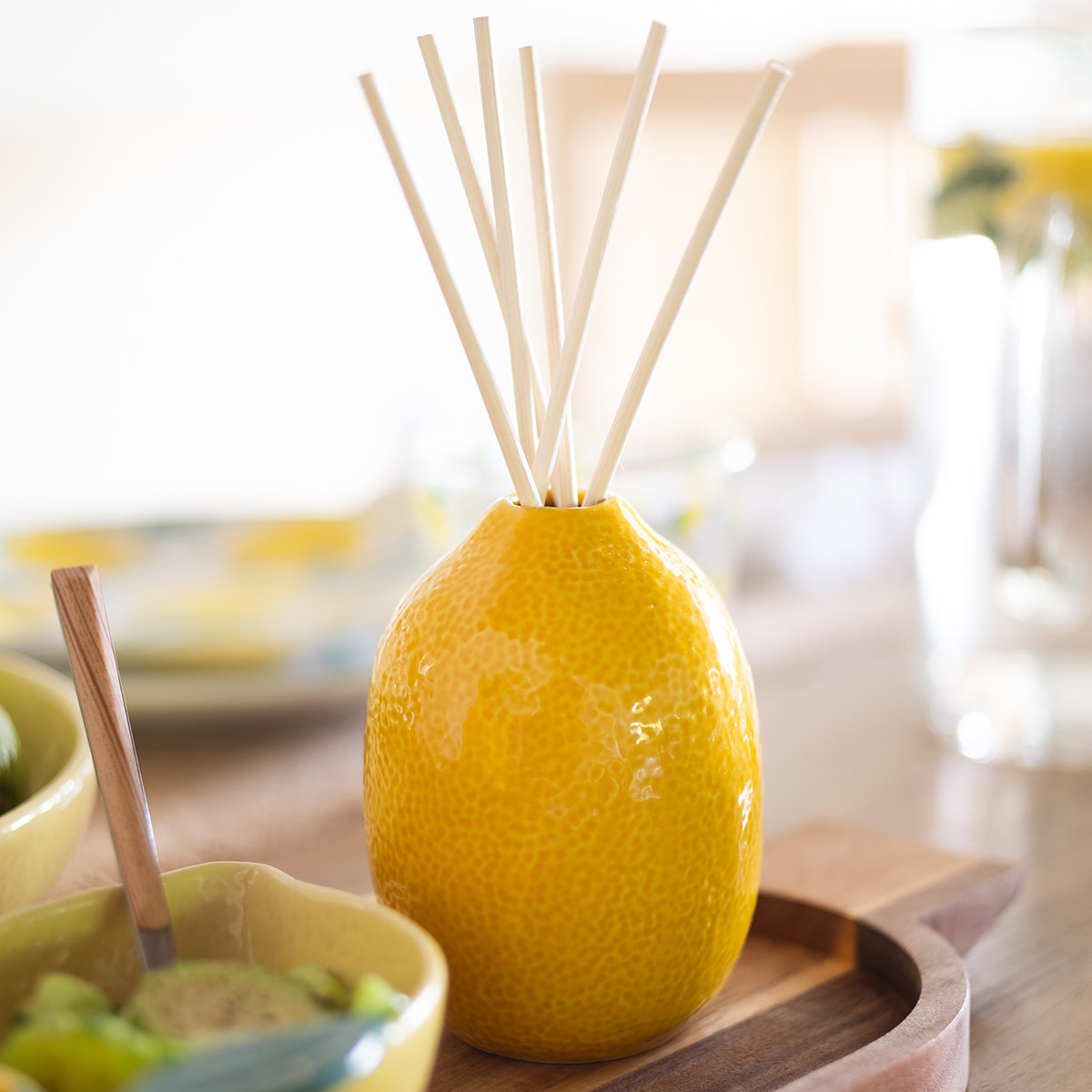 DIFFUSEUR DE SENTEUR+TIGES EN BAMBOU-150ML-FLEUR D'AGRUMES