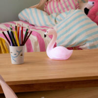 Veilleuse a pile-14cm-forme flamant-rose