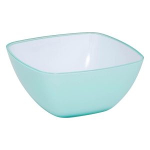 SALADIER EN PLASTIQUE-CARRE-14CM-VERT MENTHE