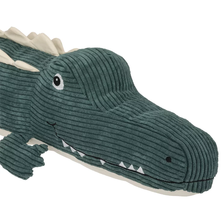 PELUCHE 80CM FORME CROCODILE EMILE VERT BLANC – Image 2