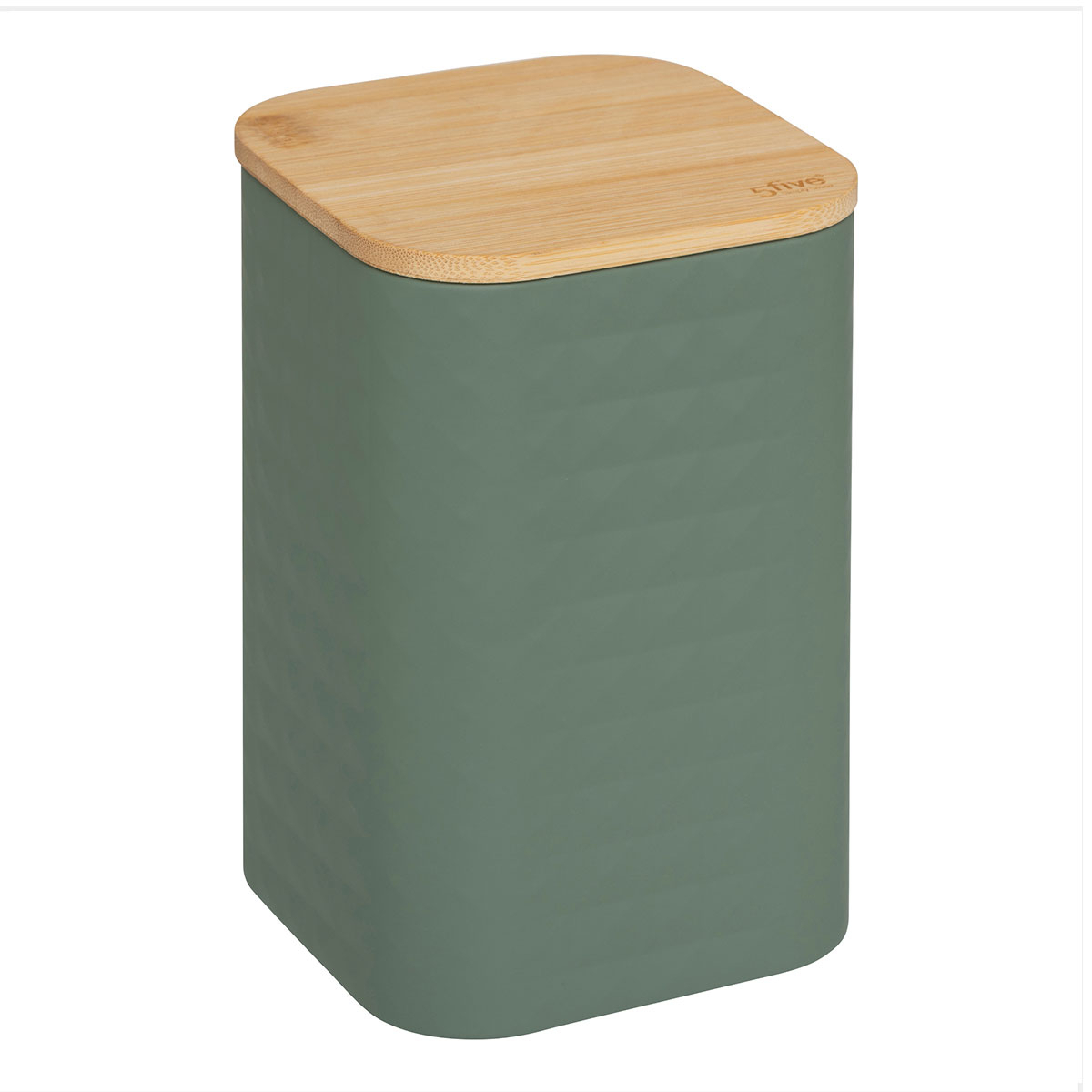 BOITE A PROVISIONS EN METAL-COUVERCLE EN BAMBOU-ASST – Image 5