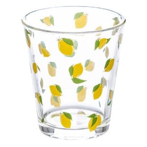 VERRE A EAU-33CL-IMPRIME MOTIF CITRON