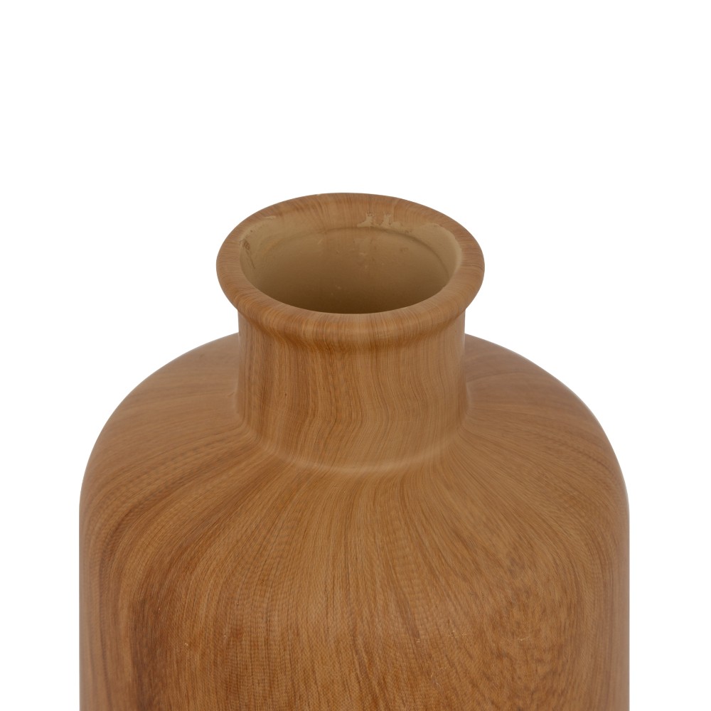Vase en ceramiqque-18x11cm-sao effet bois naturel – Image 3