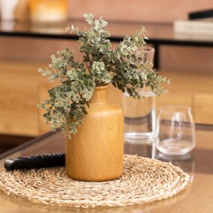 Vase en ceramiqque-18x11cm-sao effet bois naturel