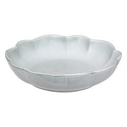 Assiette creuse ronde en porcelaine-20cm-forme fleur Aude-vert céladon