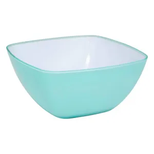 SALADIER EN PLASTIQUE-CARRE-25CM-VERT MENTHE