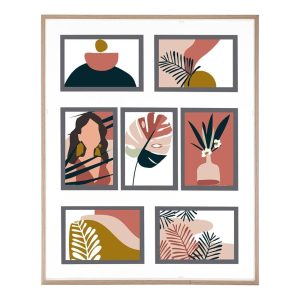 Cadre photo pele -mêle en bois 7 photos-10x15cm