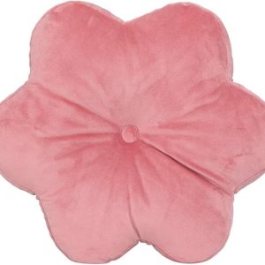 COUSSIN DECORATIF-38CM-FORME  FLEUR AMELIA ROSE